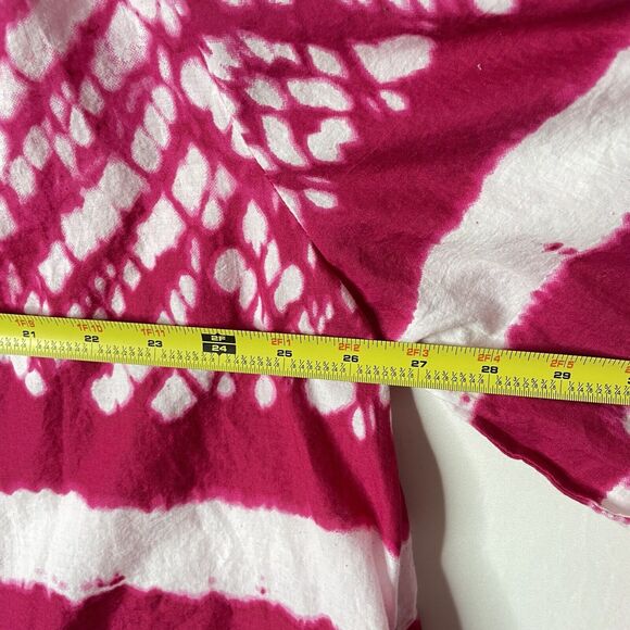 Womens Plus Size Blouse Beachy Pink Tie Dye Boho Summery Sz 4X Hippie Colorful - Picture 7 of 10